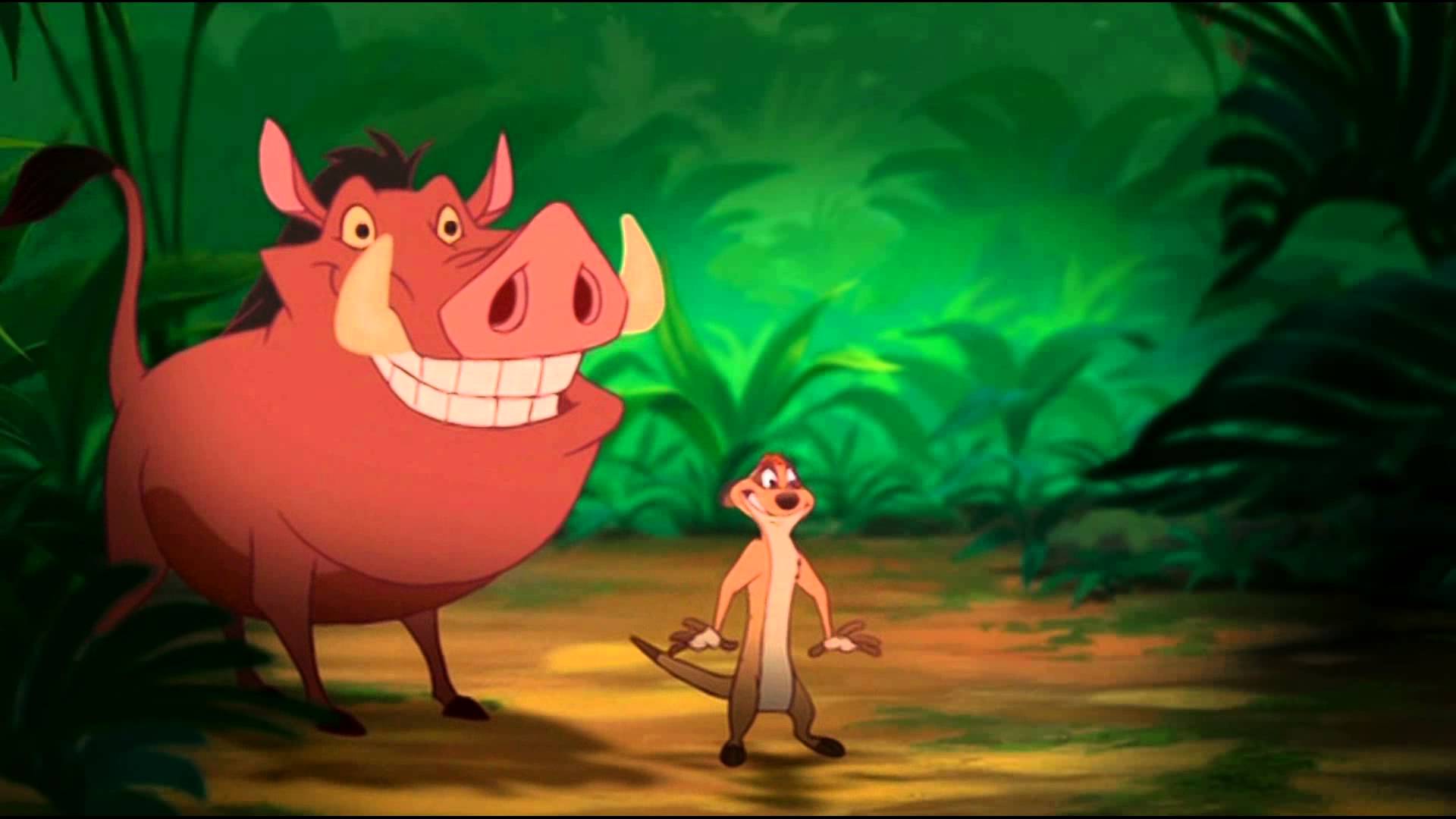 Simba Pumbaa And Timon On Log Wallpapers