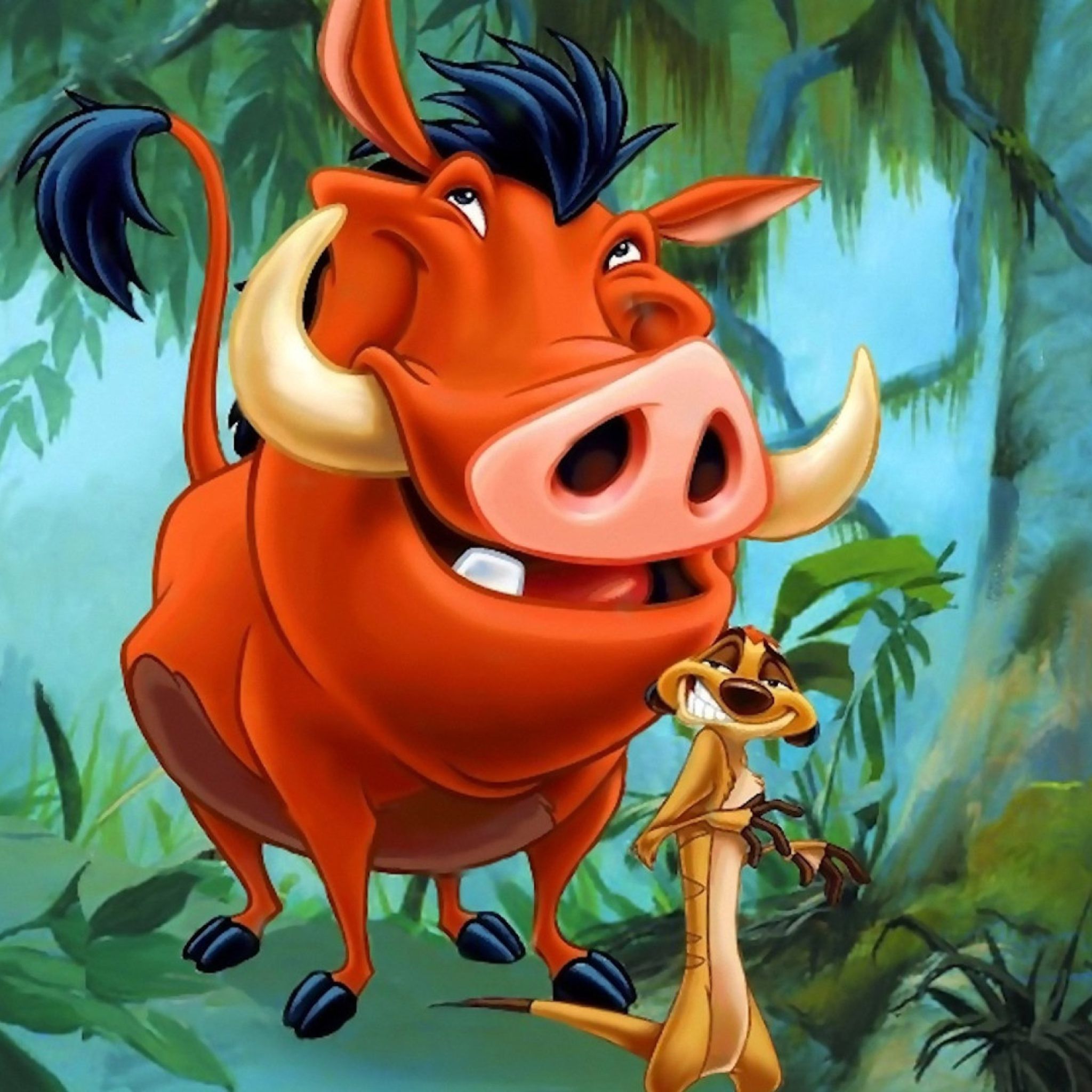 Simba Pumbaa And Timon On Log Wallpapers