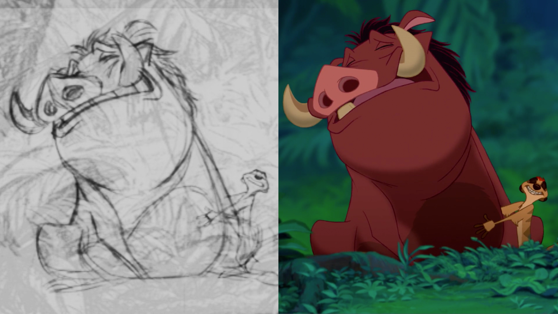 Simba Pumbaa And Timon On Log Wallpapers