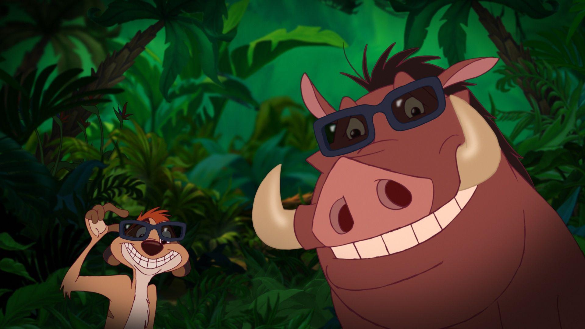 Simba Pumbaa And Timon On Log Wallpapers