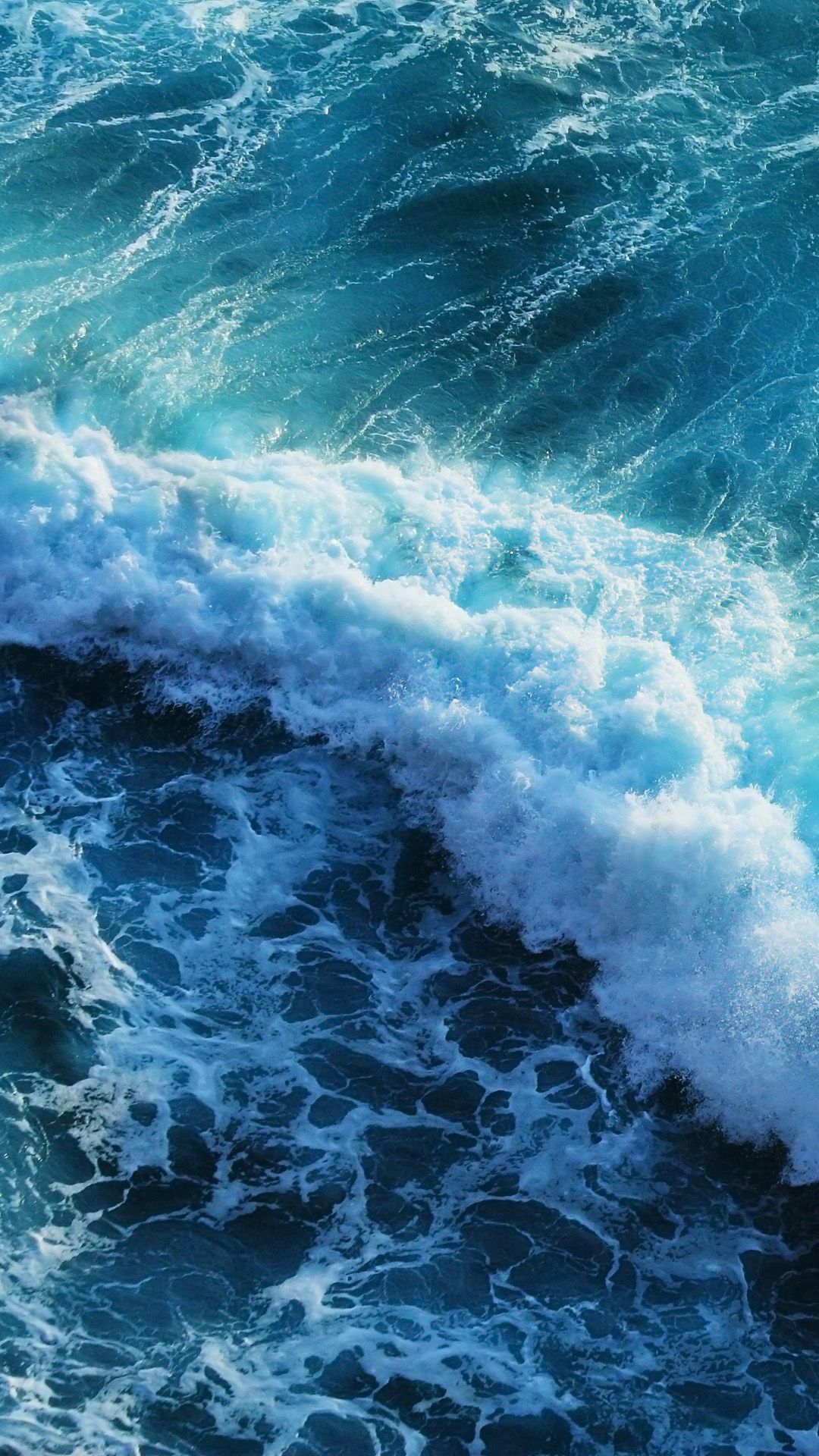 Simple Blue Dark Sea Waves Wallpapers