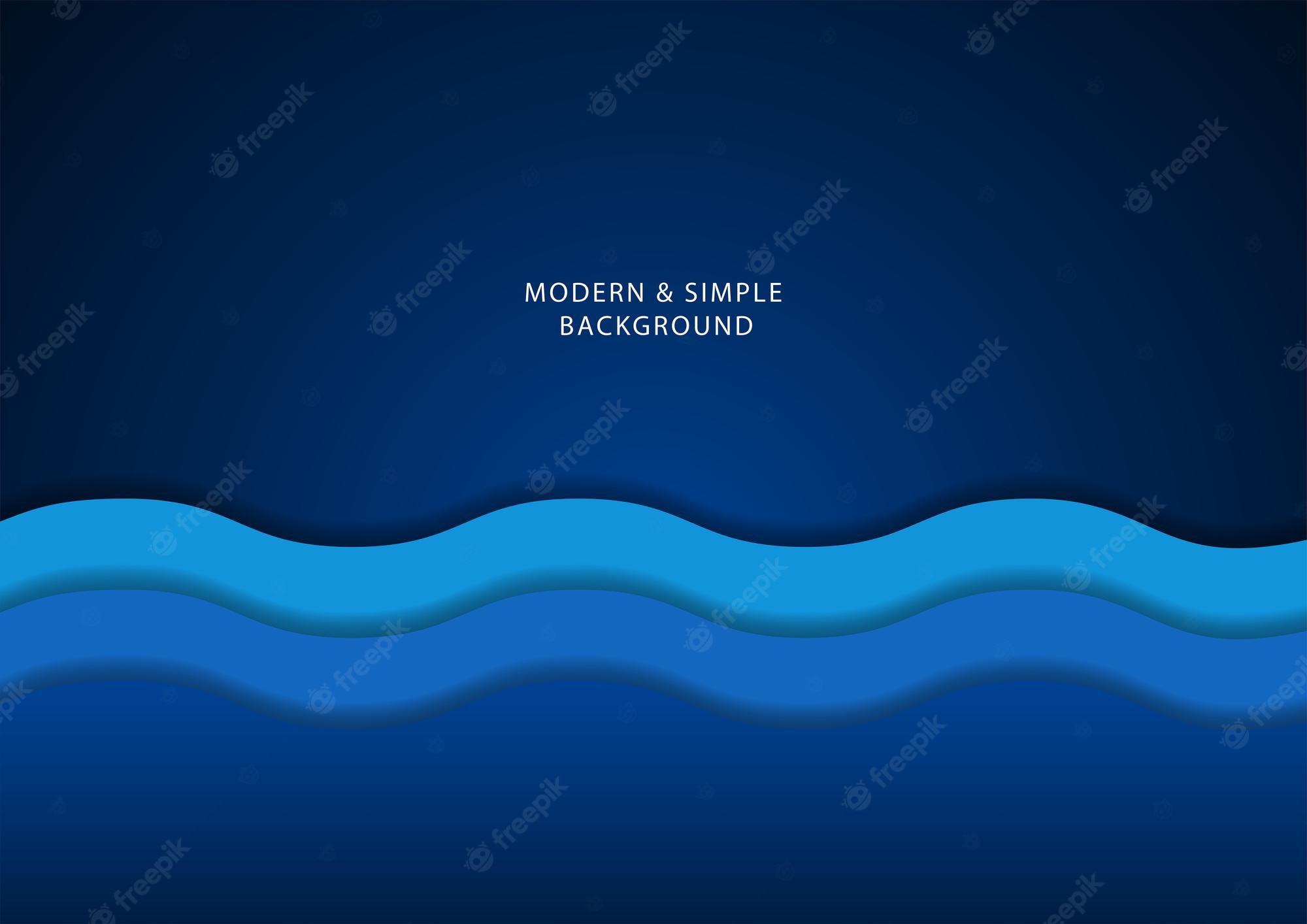Simple Blue Dark Sea Waves Wallpapers
