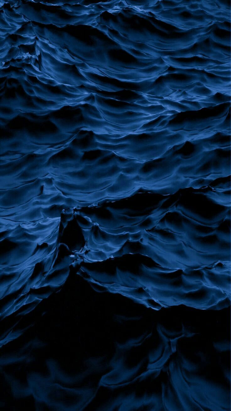 Simple Blue Dark Sea Waves Wallpapers