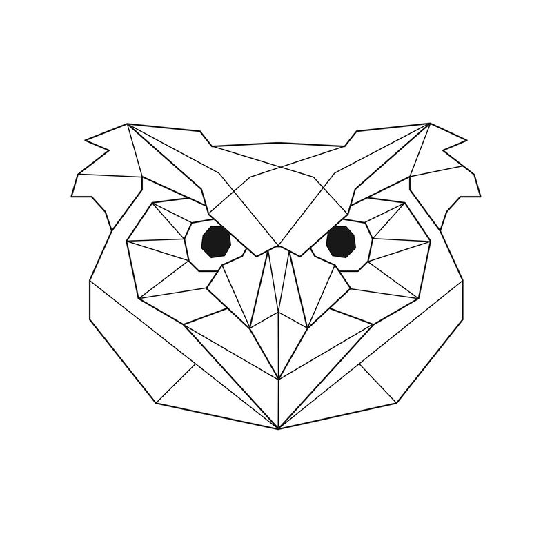 Simple Geometric Owl Wallpapers