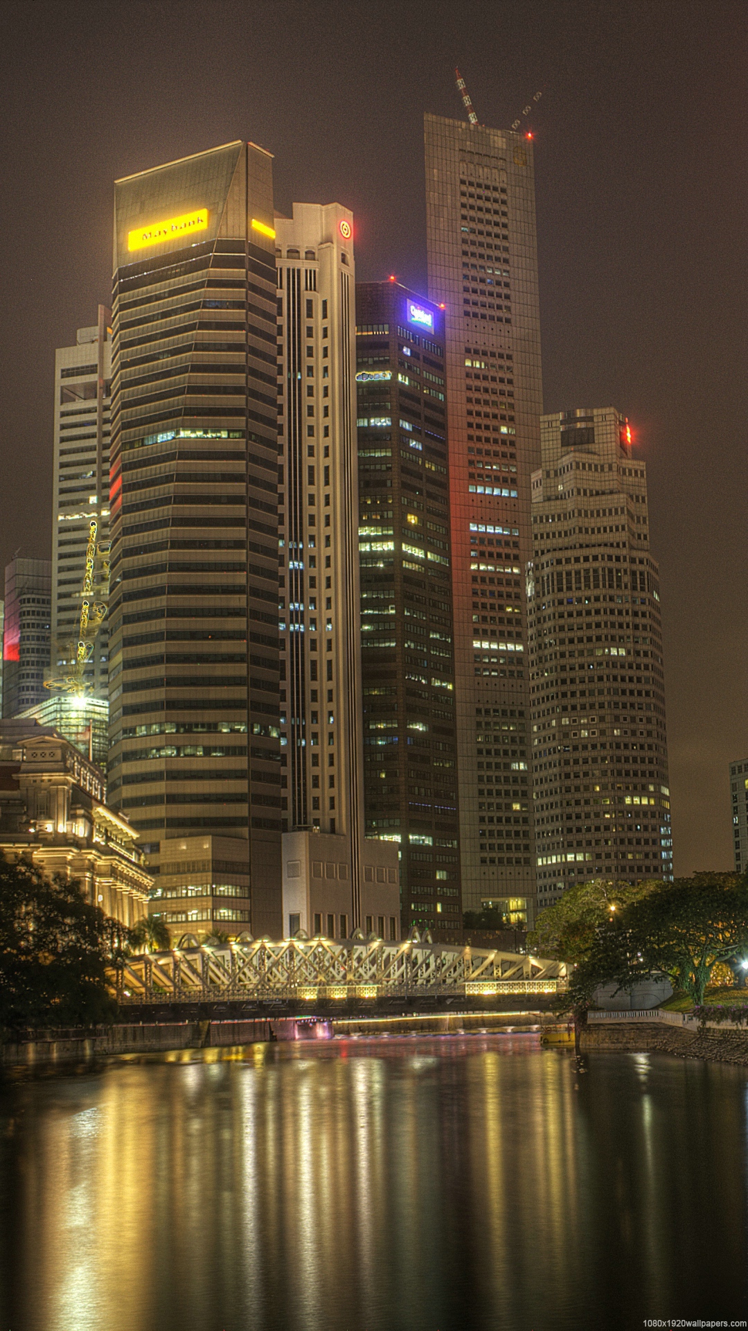 Singapore City At Night Wallpapers