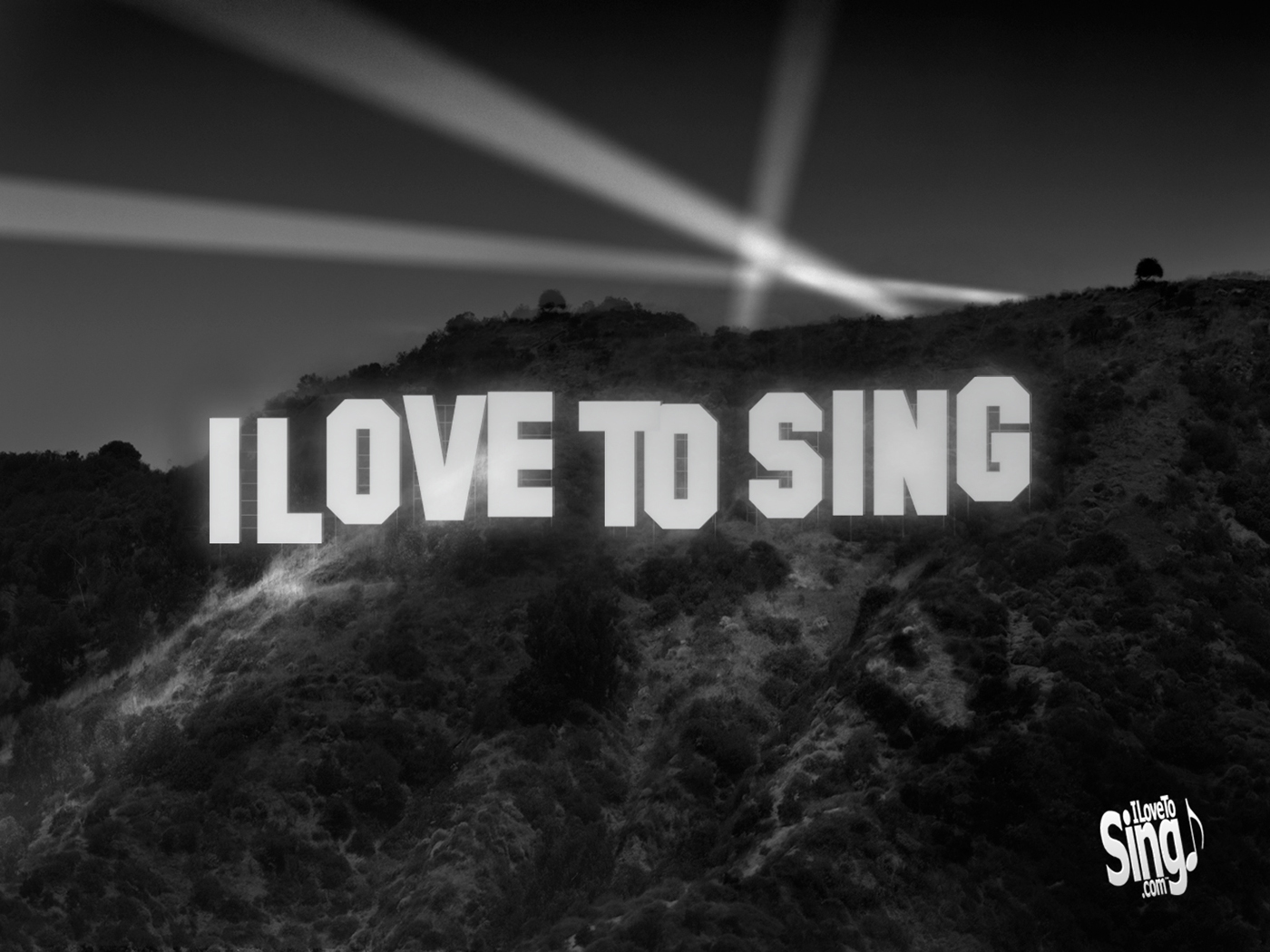 Sing word. Hollywood sign. I Love singing Wallpaper.