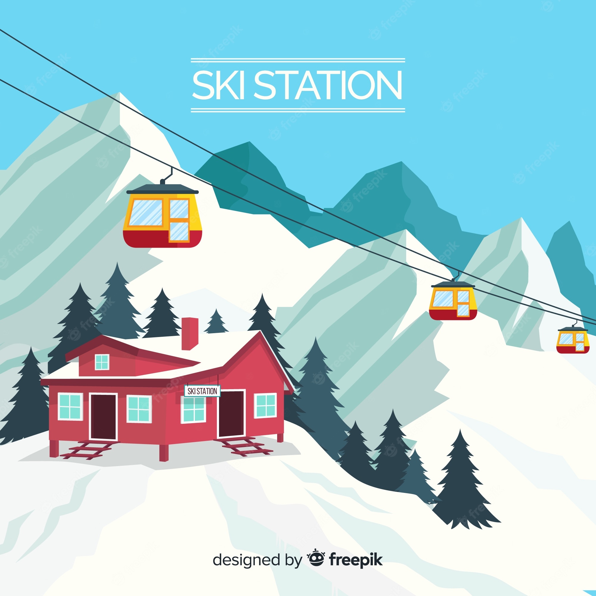 Ski Mountain Background