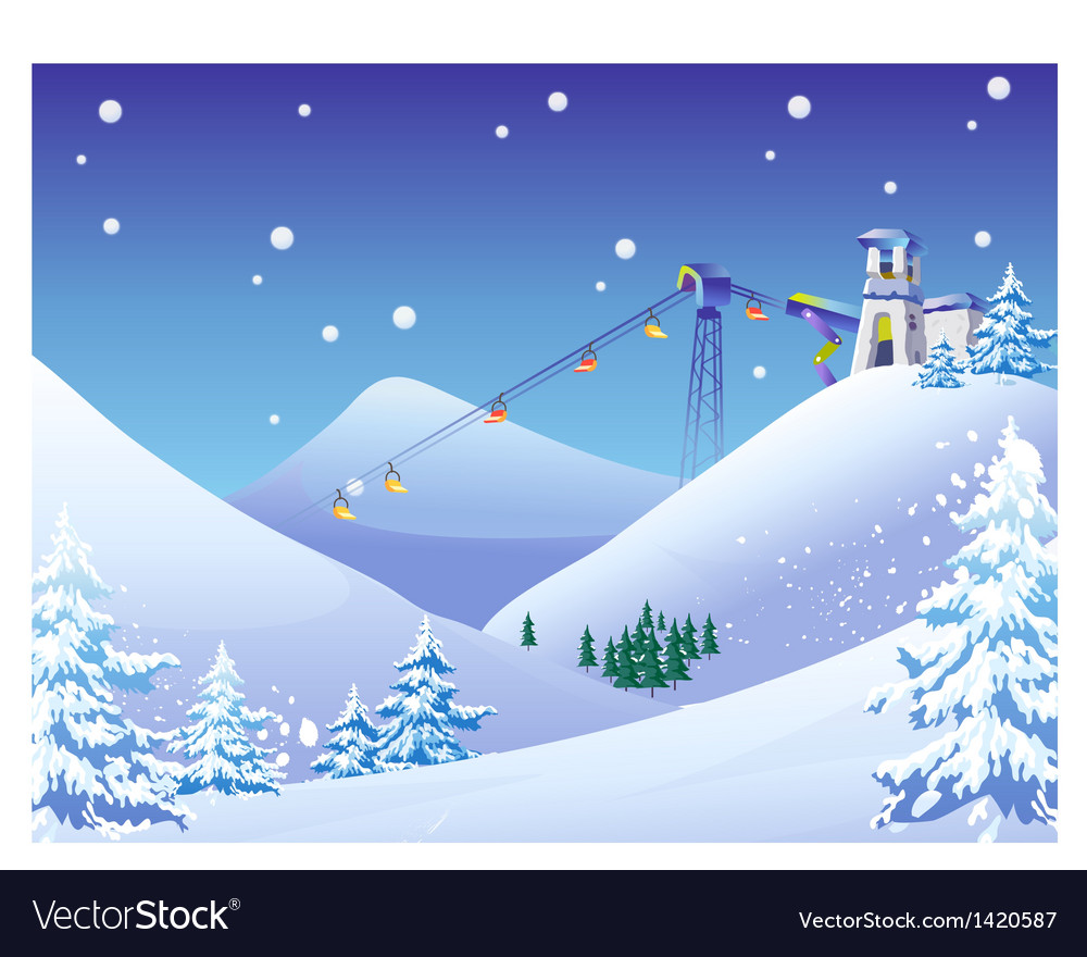 Ski Mountain Background