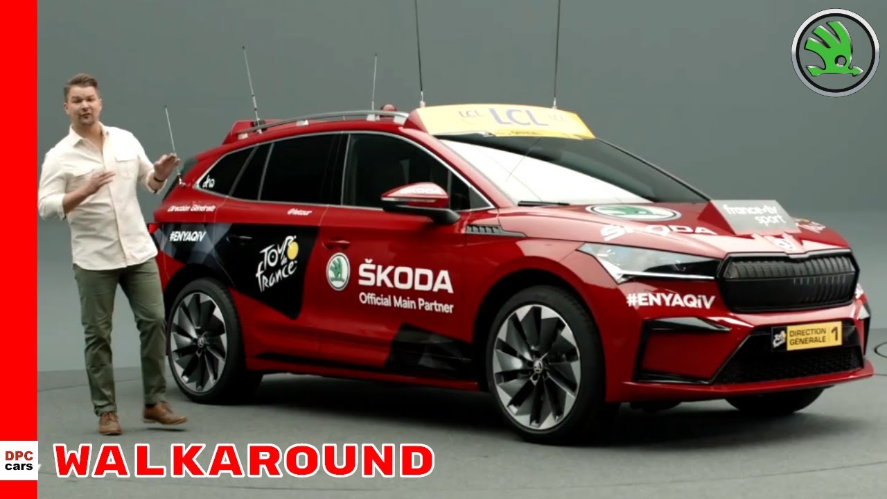 Skoda Enyaq Iv Tour De France Lead Vehicle Wallpapers