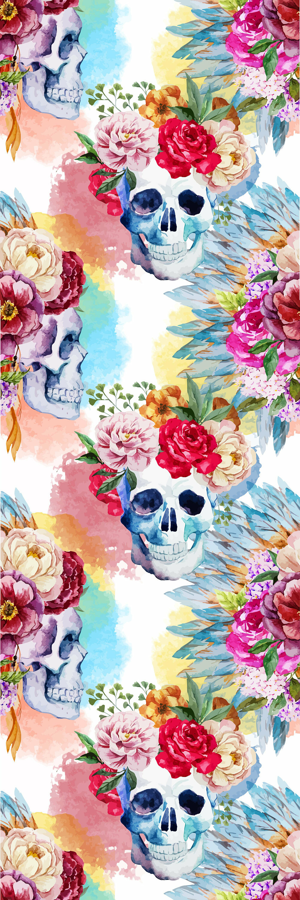 Skull And Flower Wallpapers