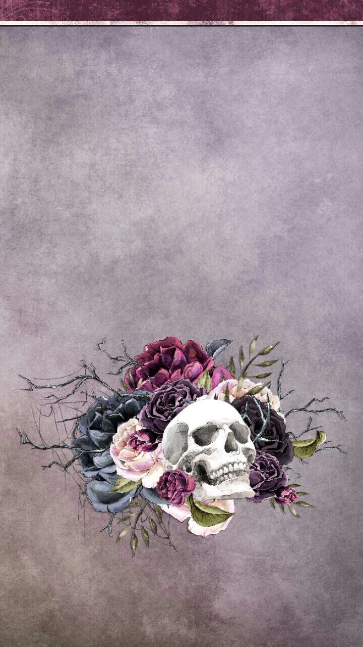 Skull And Flower Wallpapers