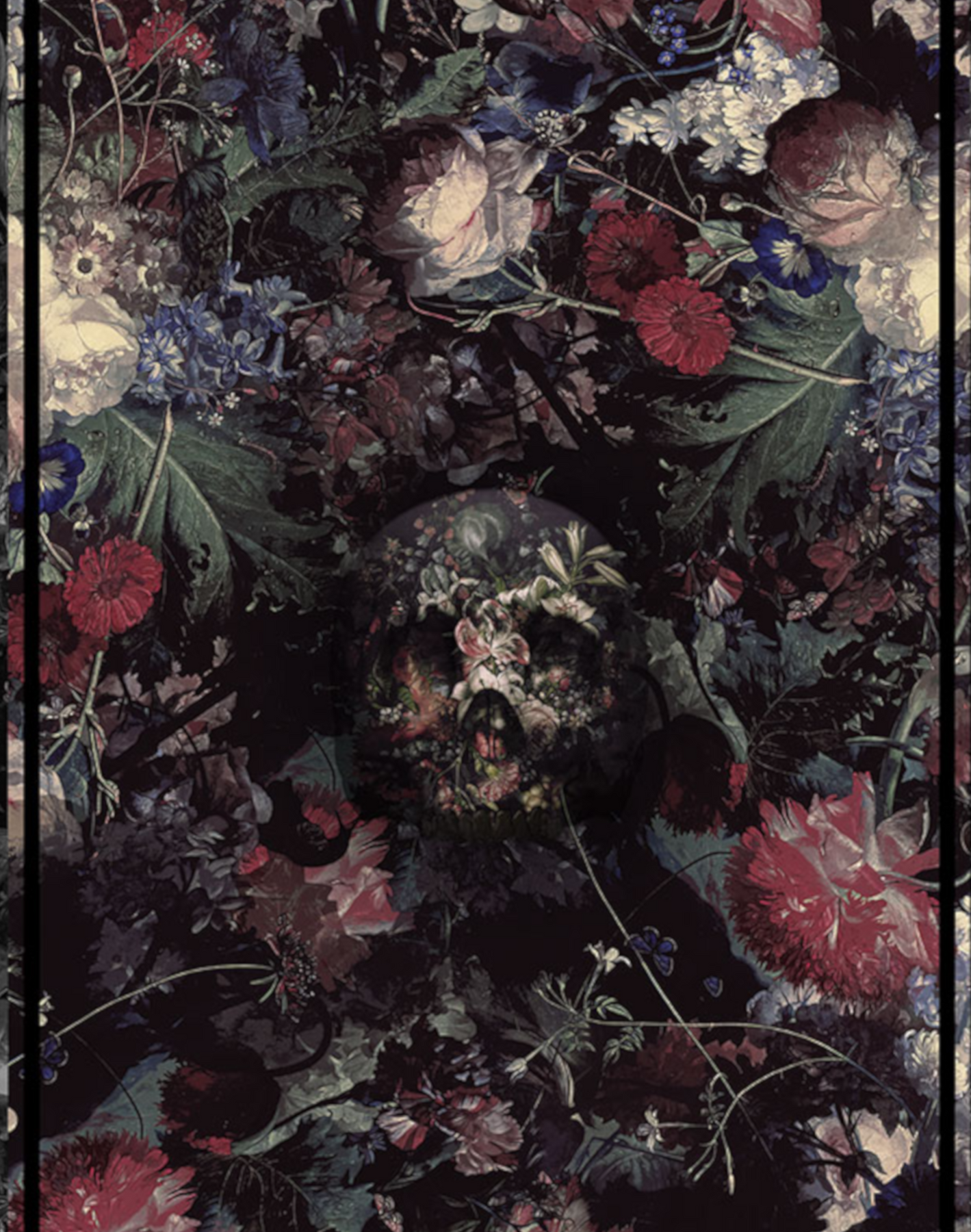 Skull And Flower Wallpapers