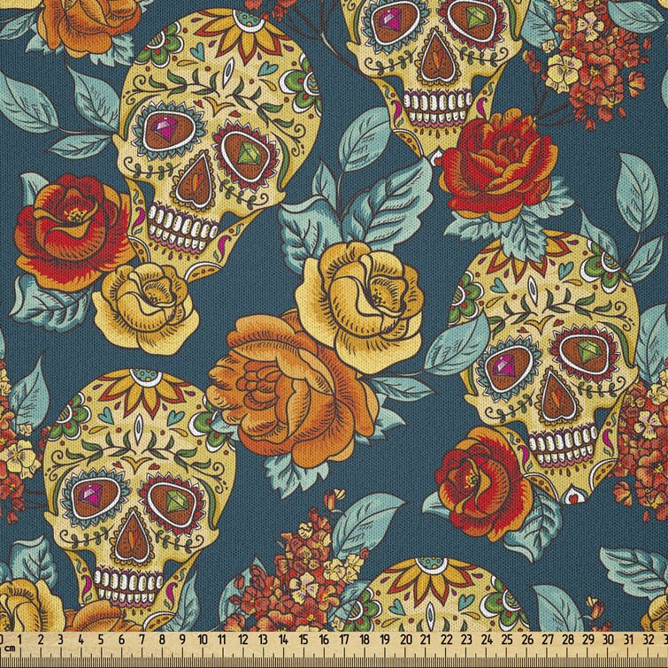 Skull Colorful Flowers Wallpapers