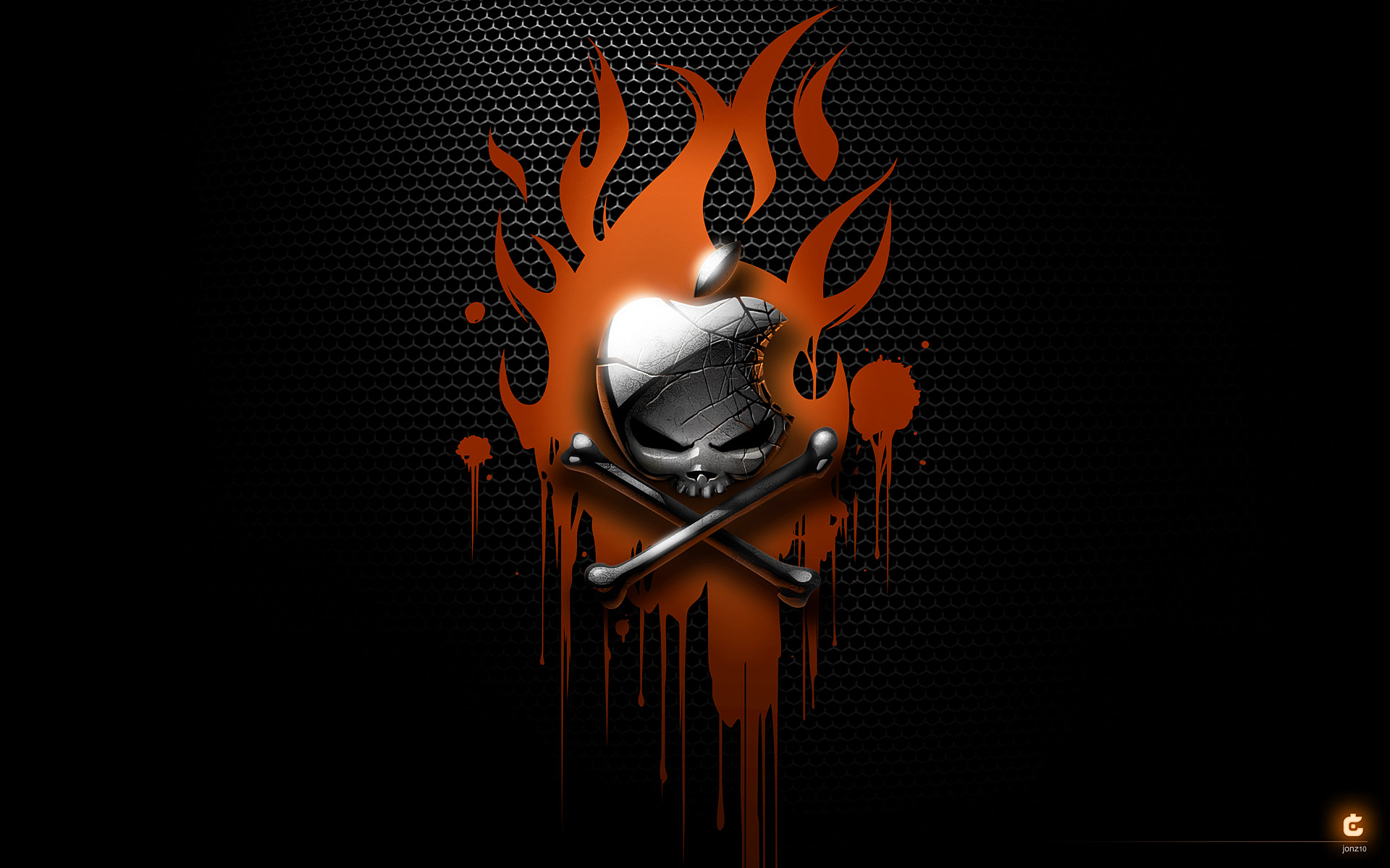 Skull Fire Minimal Wallpapers