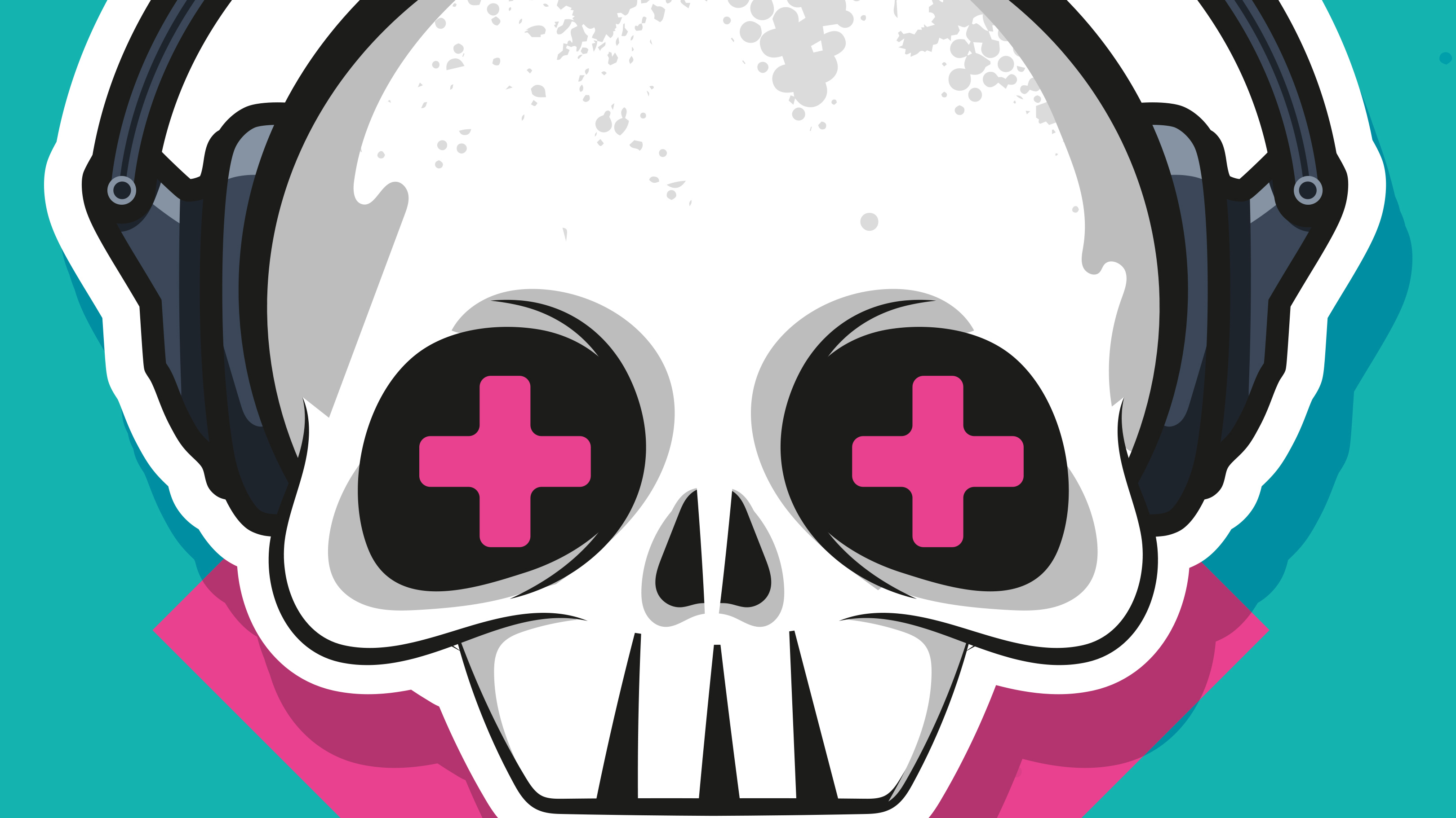 Skull With Headphones Wallpapers