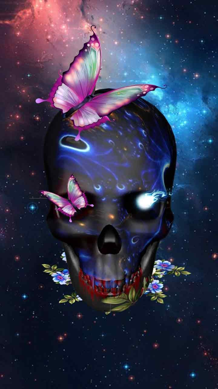 Skulls And Butterflies Wallpapers