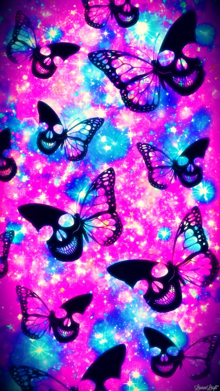 Skulls And Butterflies Wallpapers