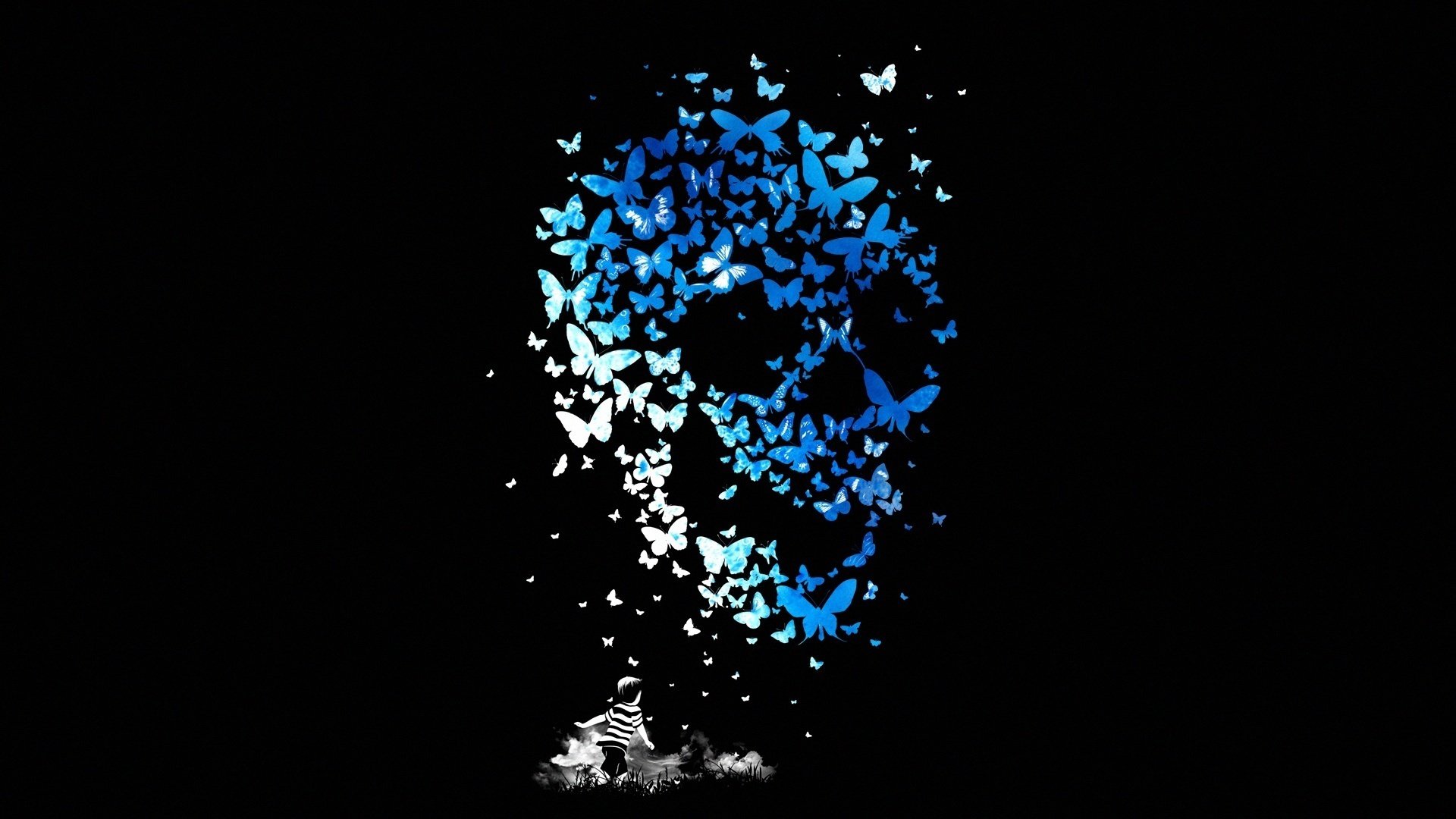 Skulls And Butterflies Wallpapers