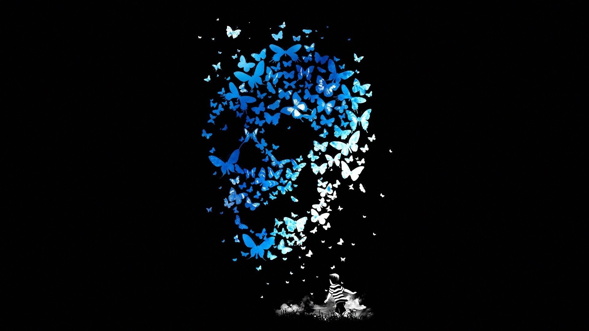 Skulls And Butterflies Wallpapers