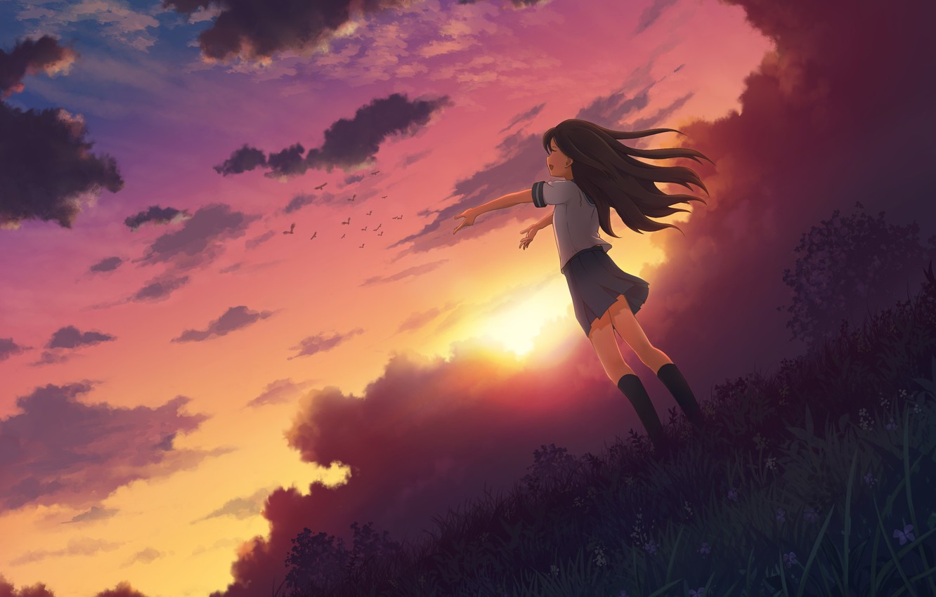 Sky Sunset Animeart Wallpapers