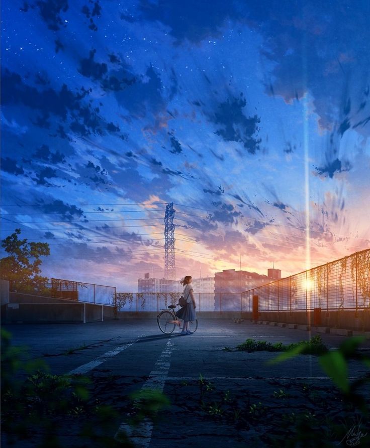 Sky Sunset Animeart Wallpapers