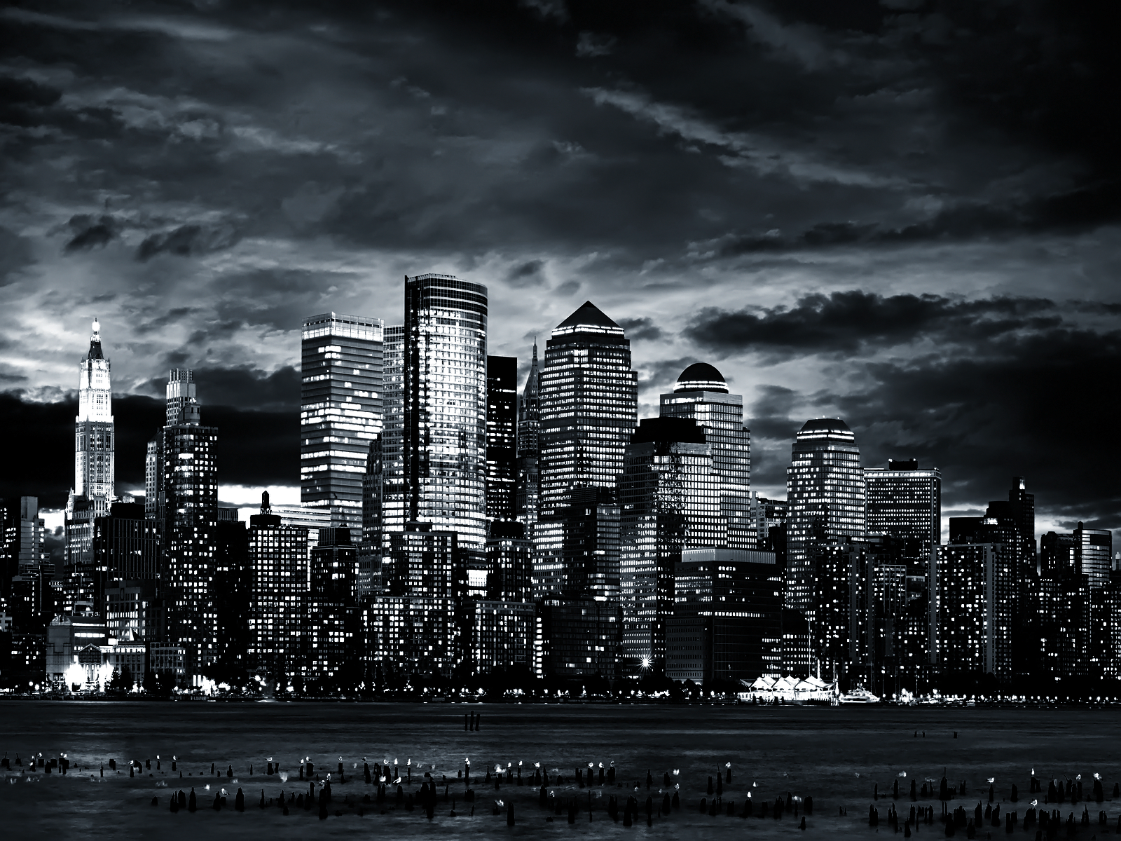 Skyline Black And White Wallpapers