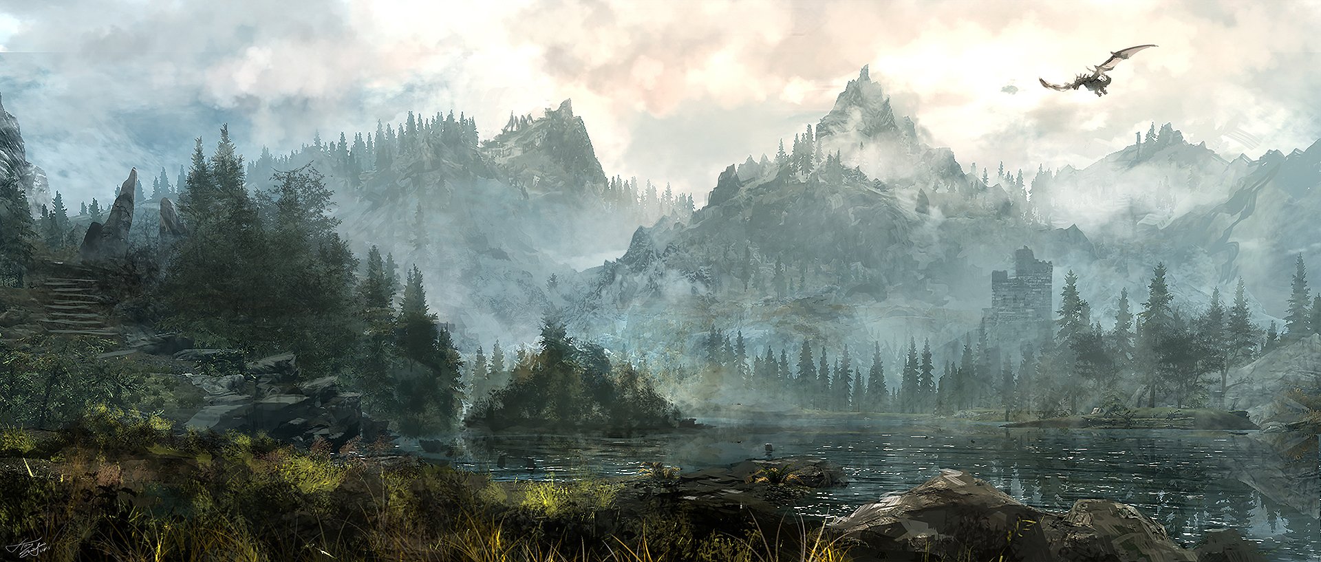 Skyrim Landscape 1920X1080 Wallpapers