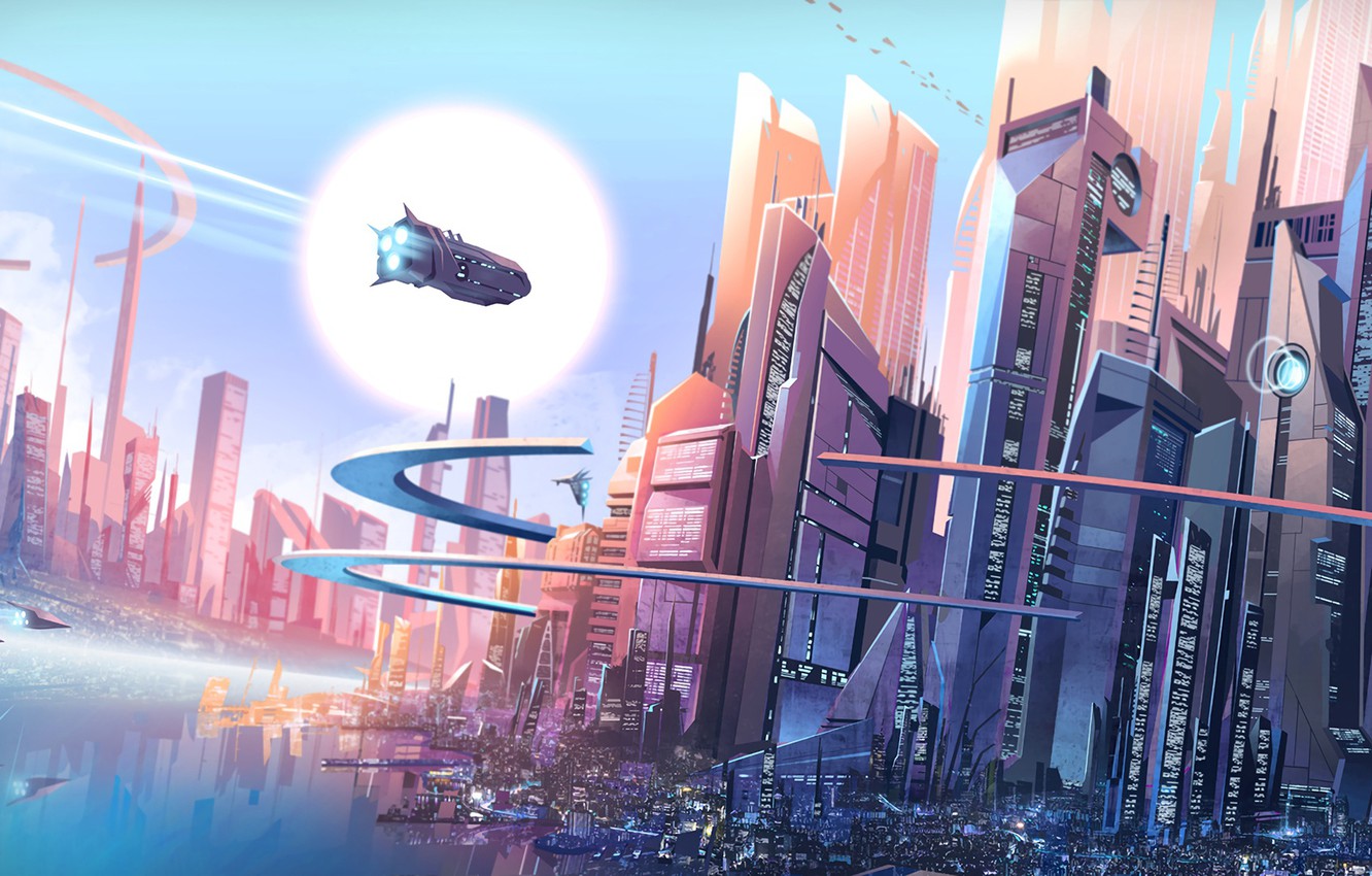 Skyscraper Futuristic City Digital Art Wallpapers