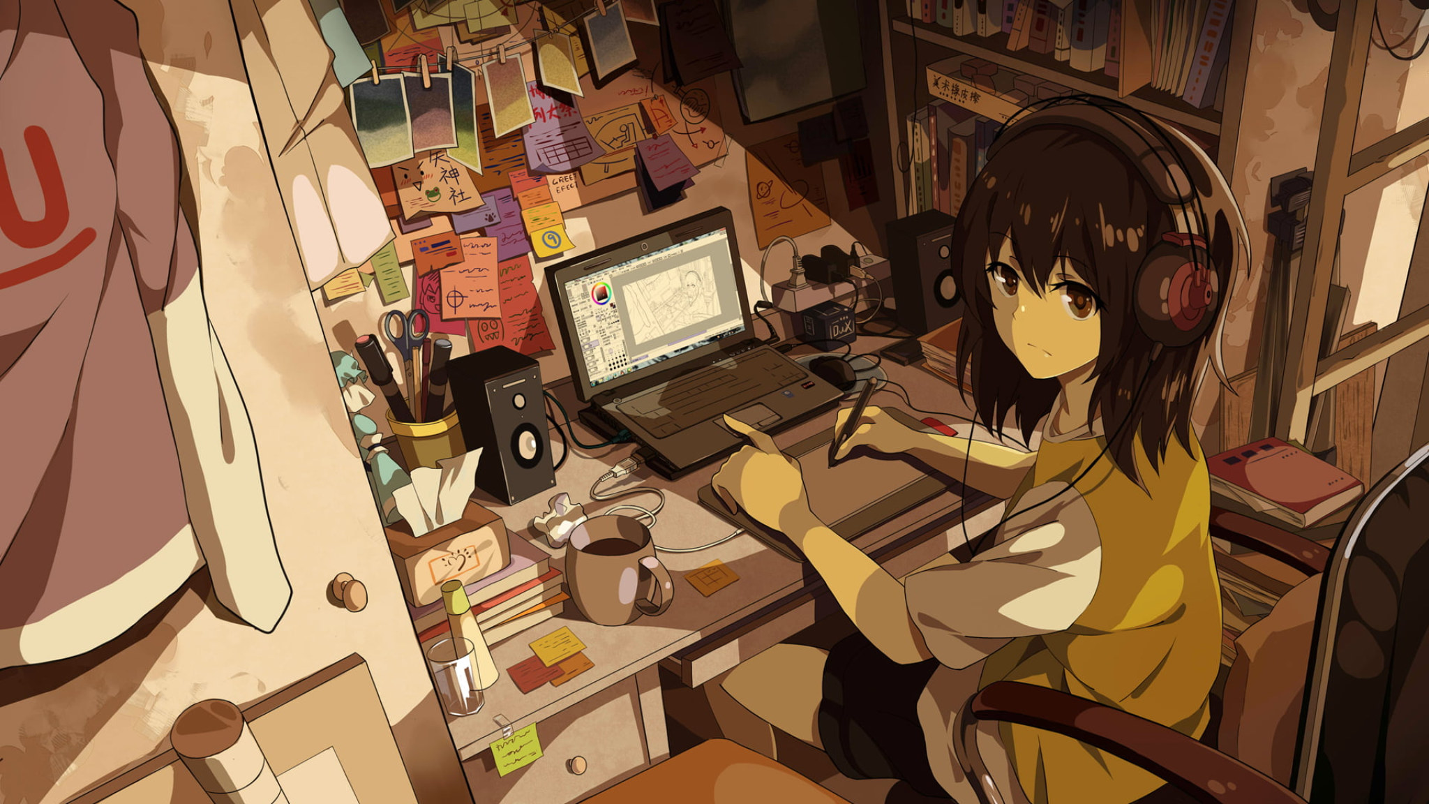 Small Laptop Workstation Anime Wallpapers