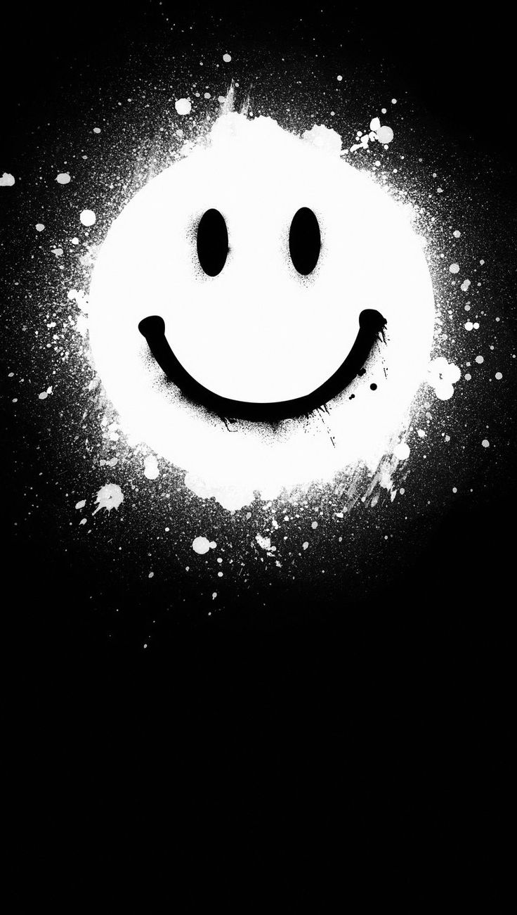 Smiley Glitch Dark Black Wallpapers