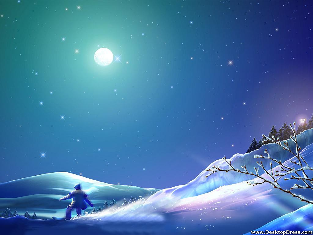 Snow At Night Wallpapers