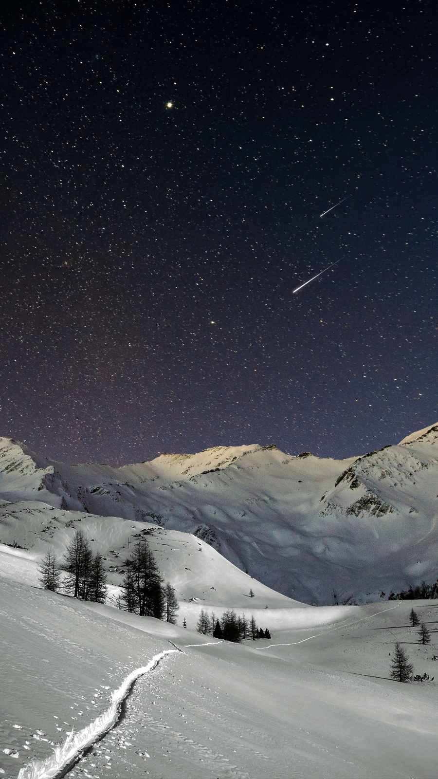 Snow At Night Wallpapers