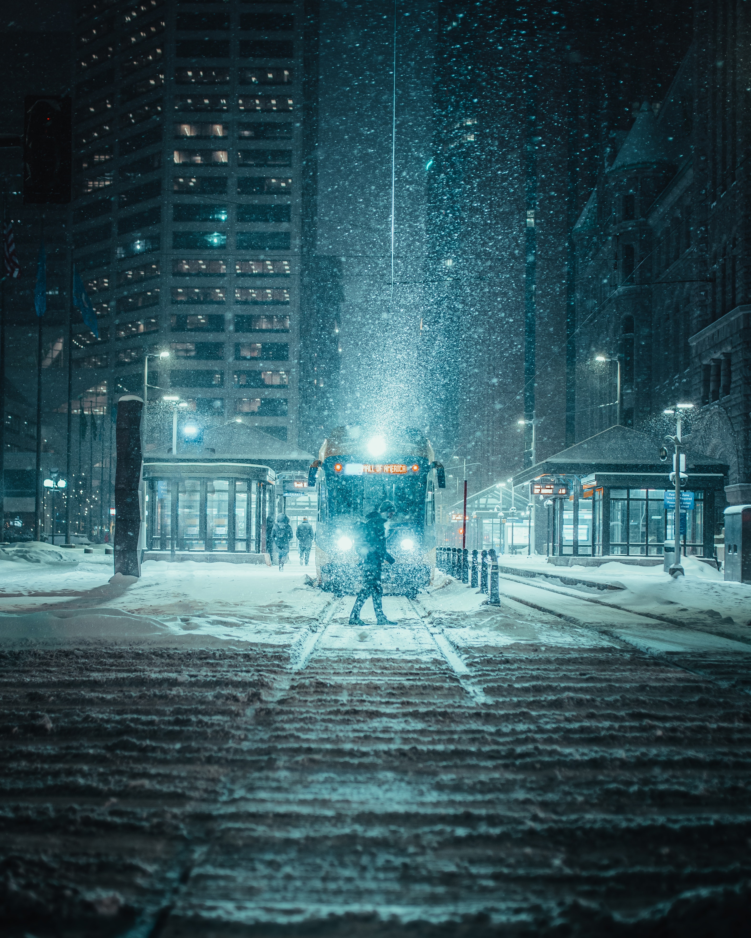 Snow At Night Wallpapers