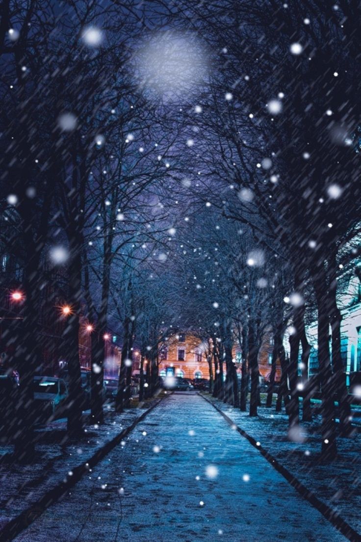 Snow At Night Wallpapers