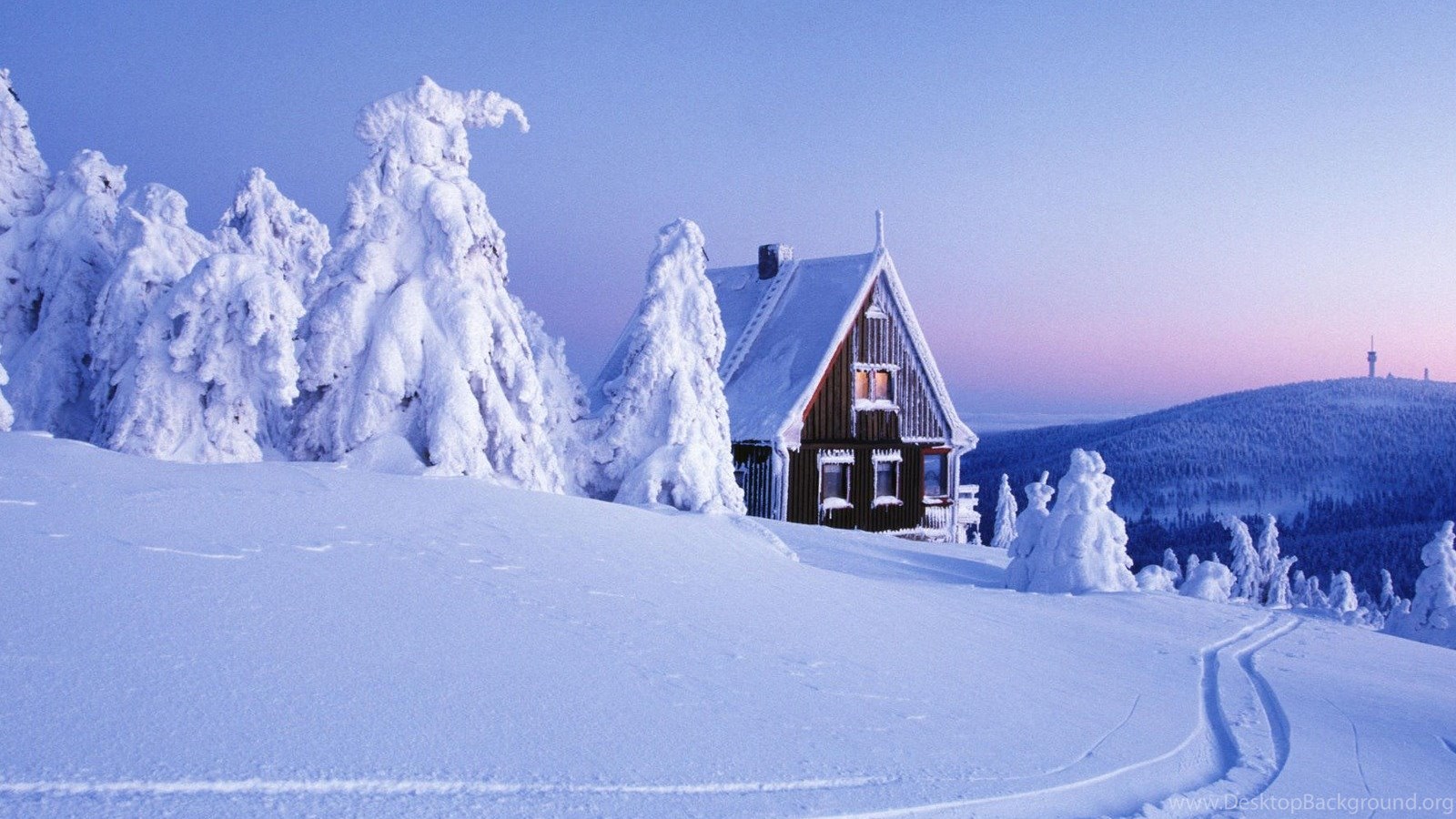 Snow Cabin Wallpapers