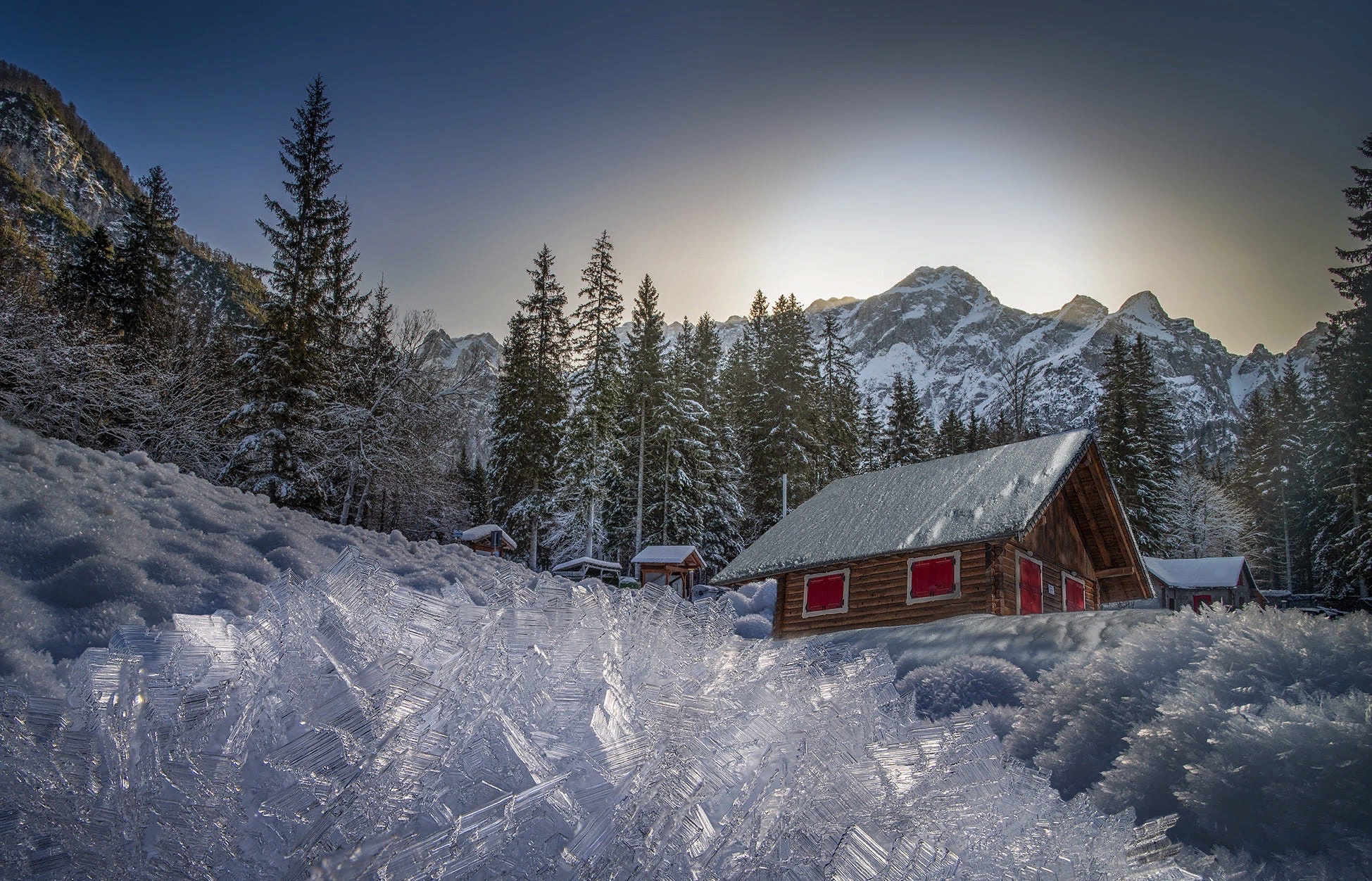 Snow Cabin Wallpapers