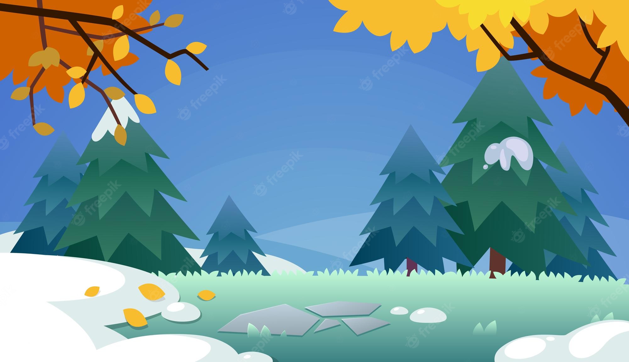 Snow Cartoon Background