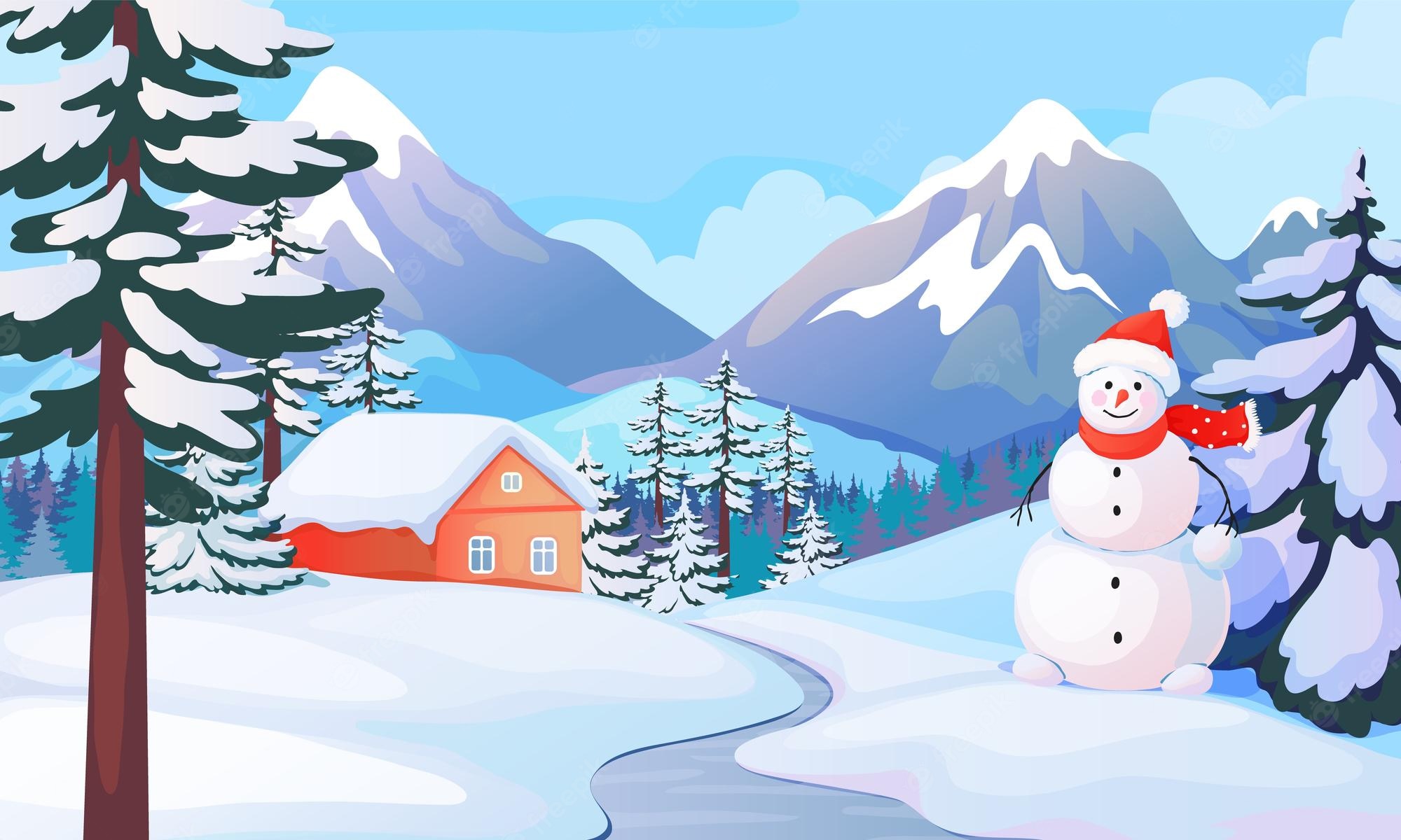 Snow Cartoon Background