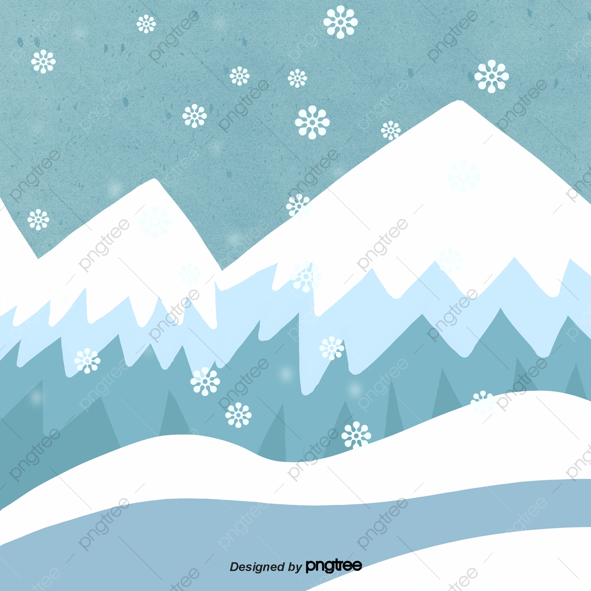 Snow Cartoon Background