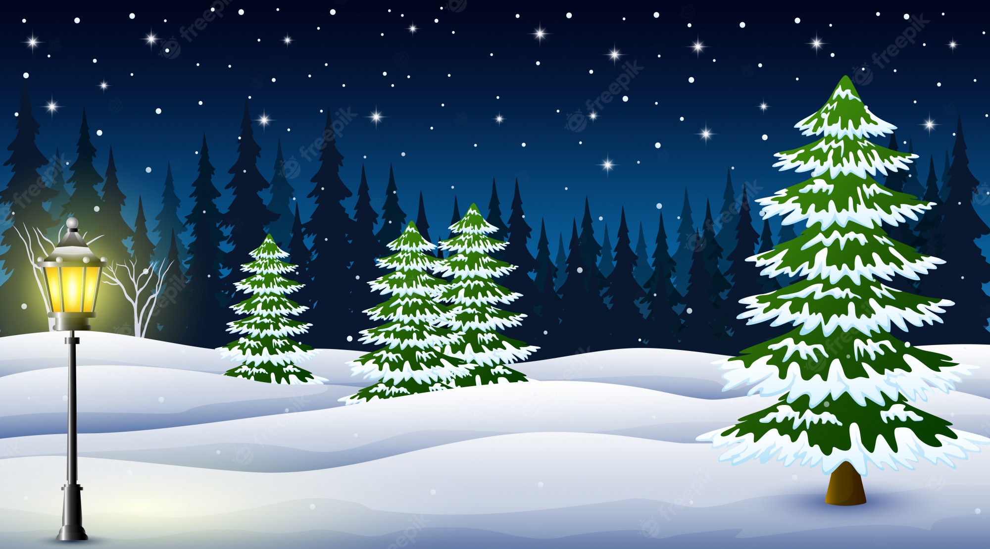 Snow Cartoon Background