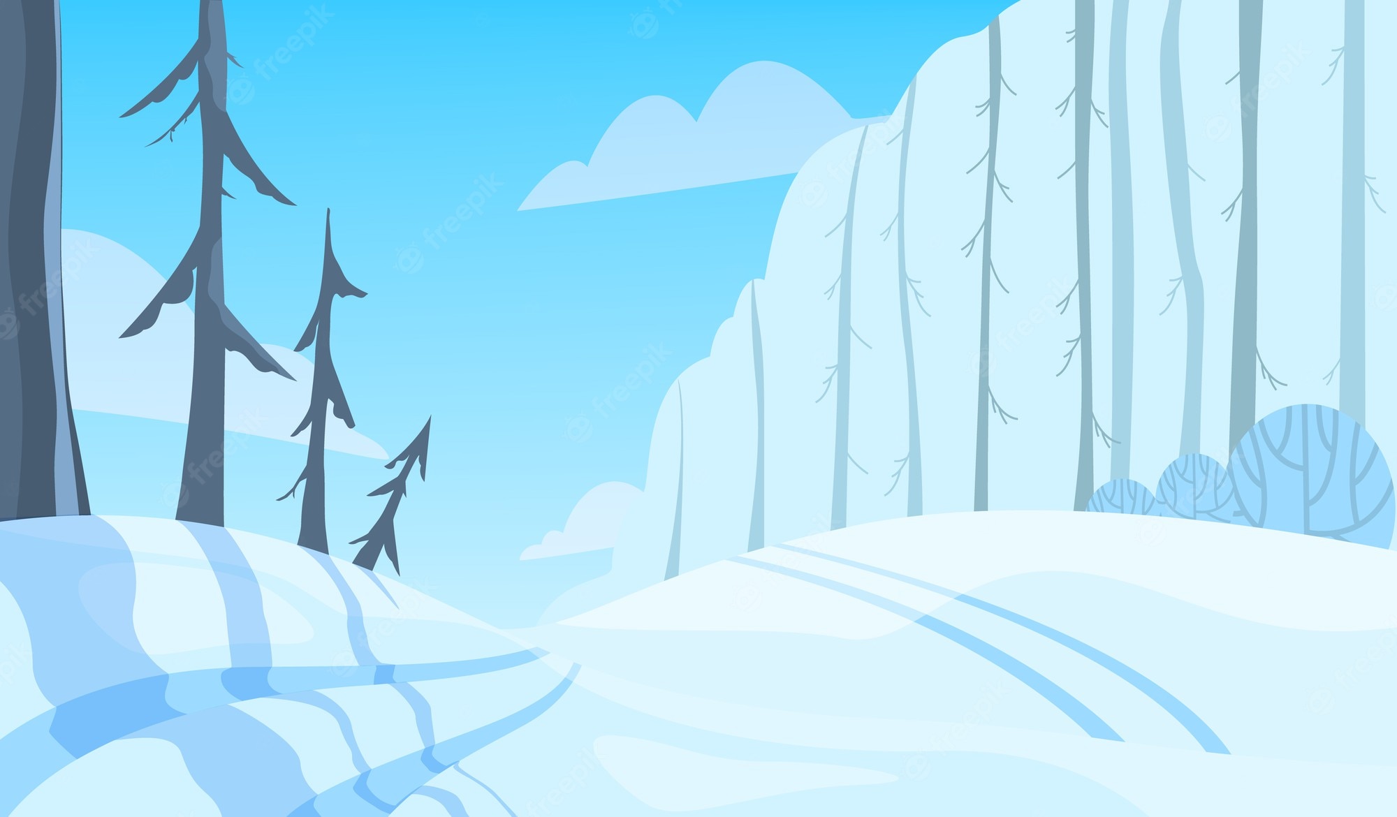 Snow Cartoon Background