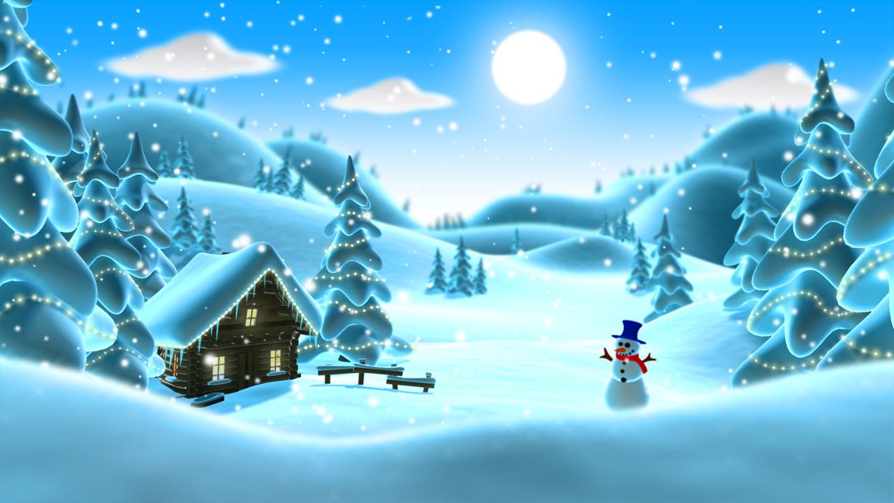 Snow Cartoon Background