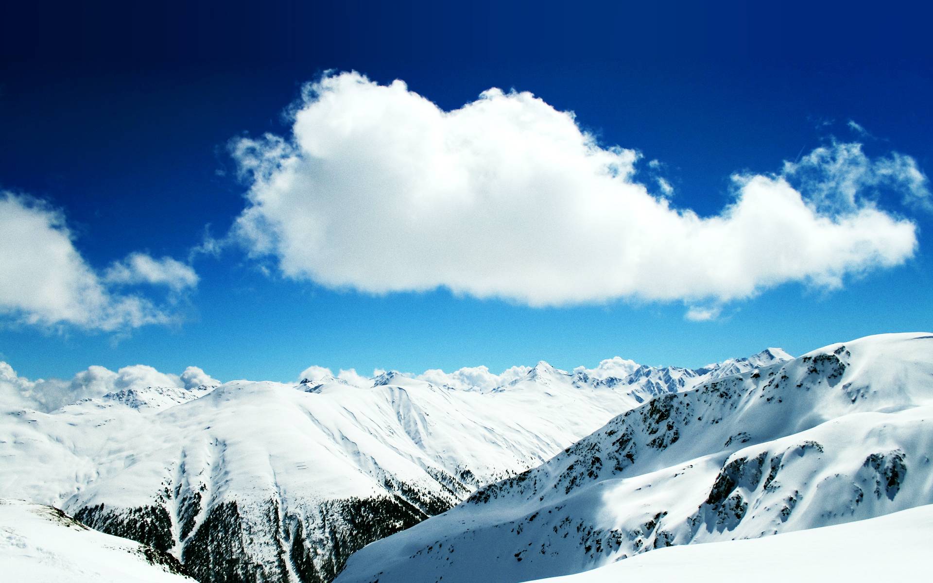 Snow On A Mountain Behind The Desert Wallpapers