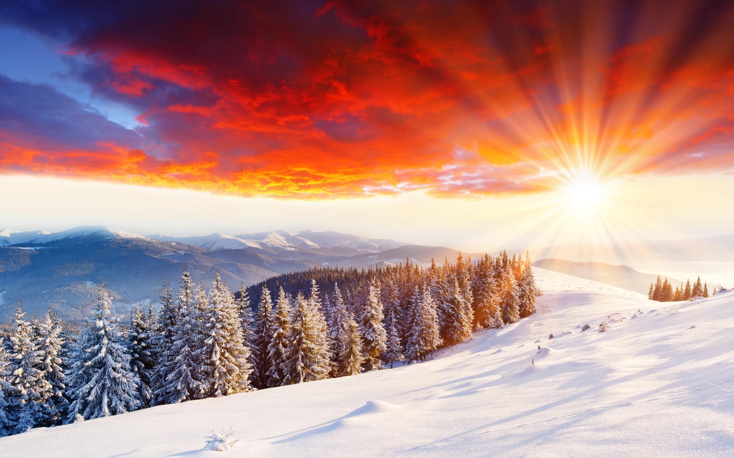 Snow Sunset Wallpapers