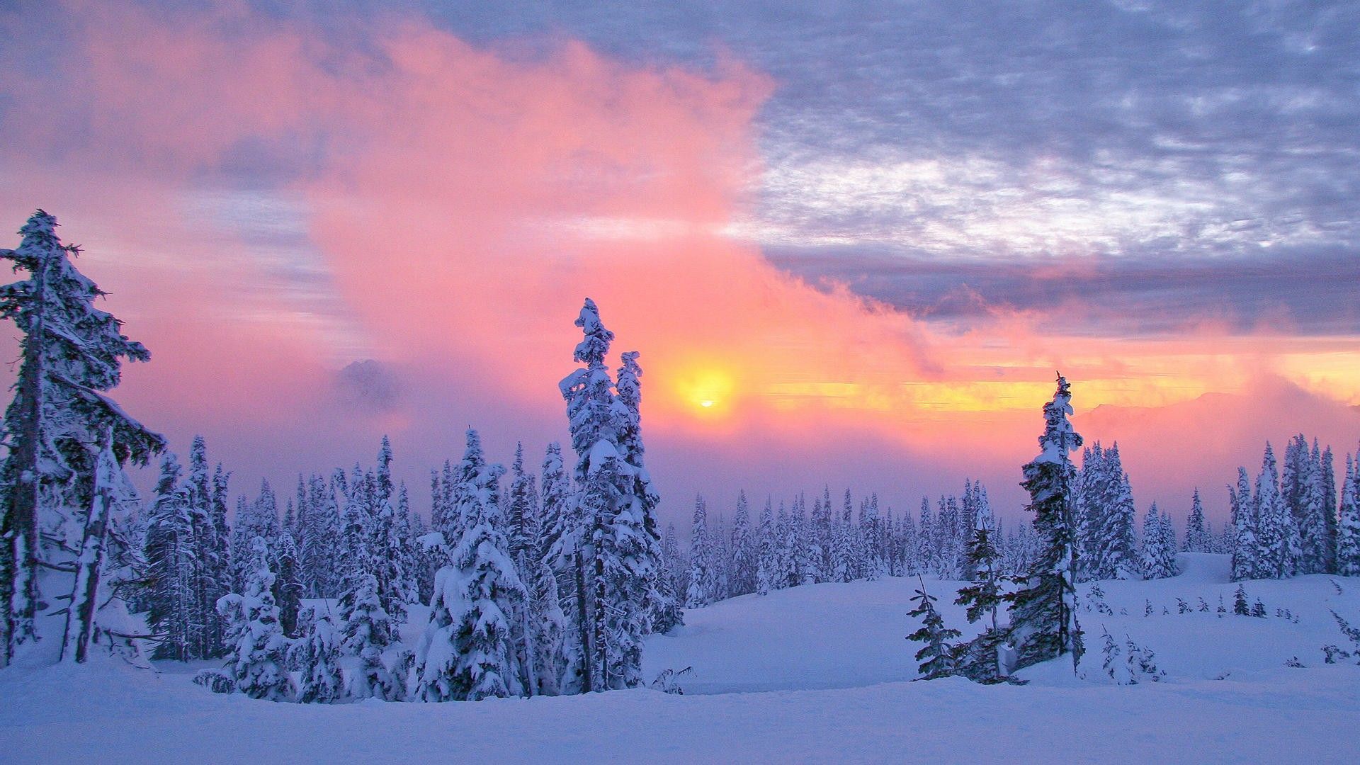 Snow Sunset Wallpapers