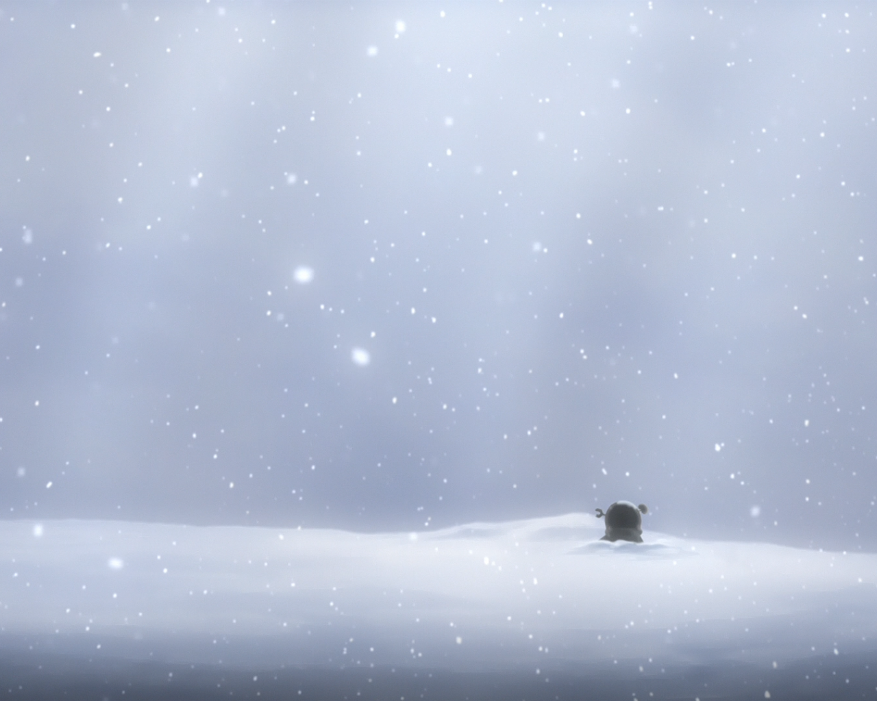Snowy Anime Background