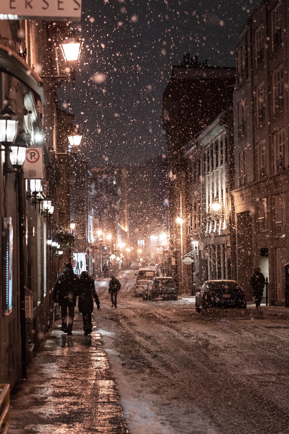 Snowy City Background