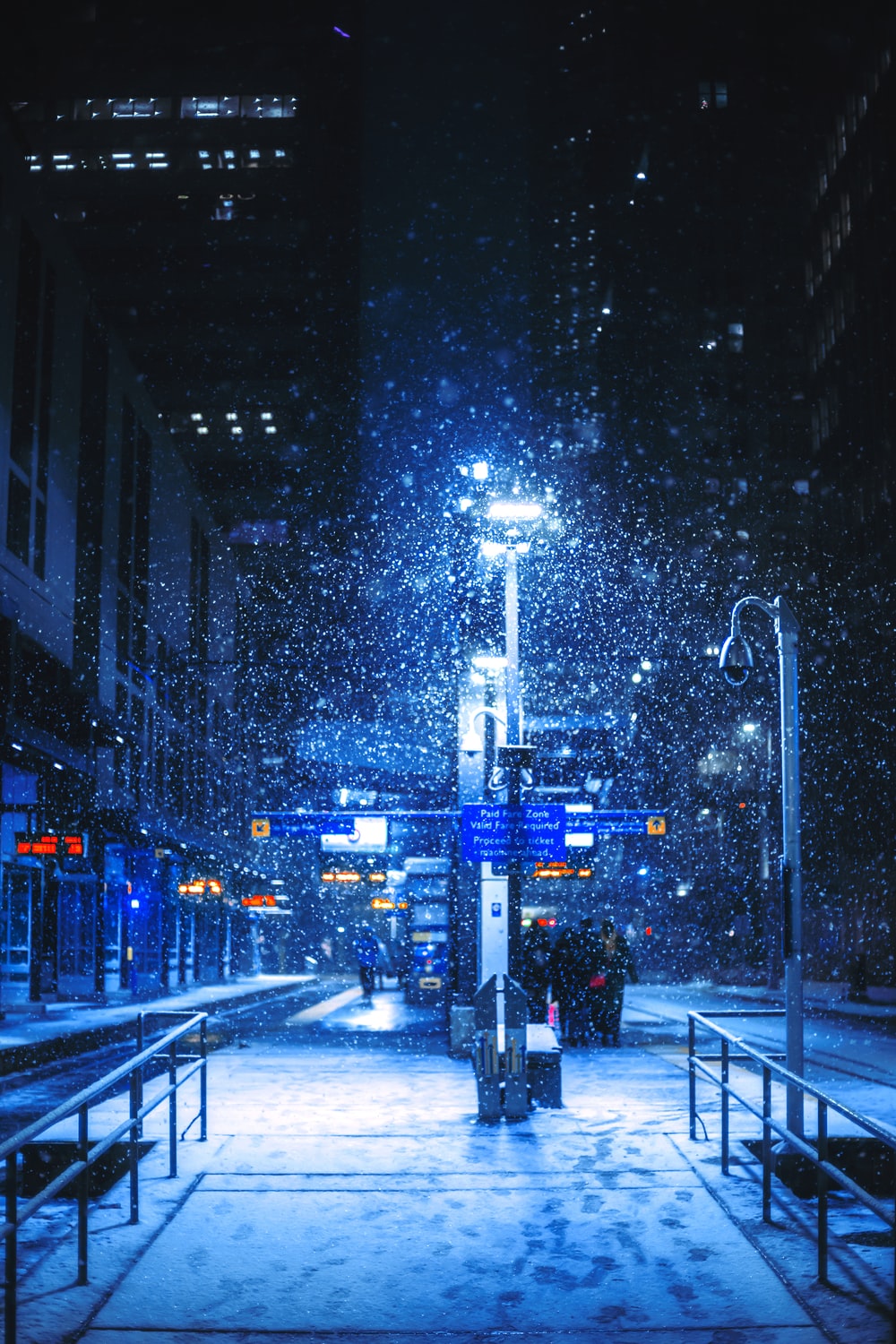 Snowy City Background