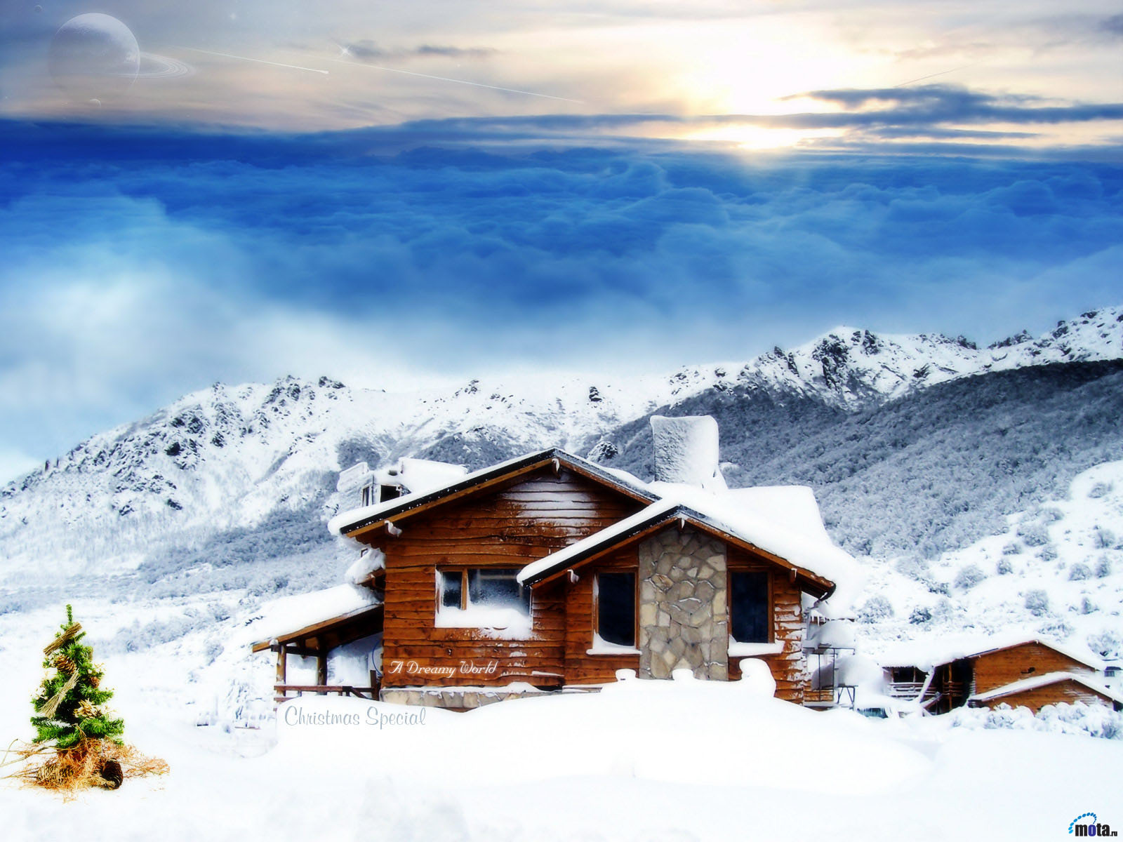 Snowy Cottages Wallpapers