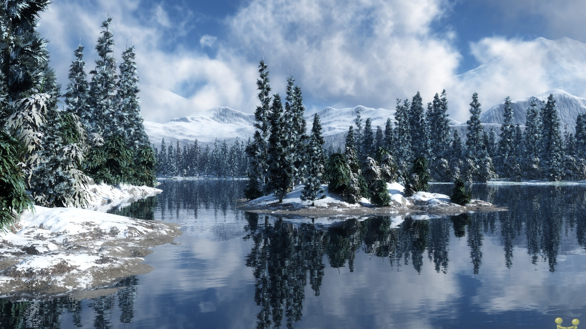 Snowy Lake Wallpapers